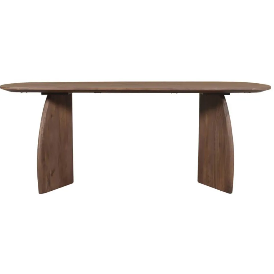Giga Meubel Eettafel Majada - Deens Ovaal Donkerbruin Hout - 200x100x76cm, foto 2