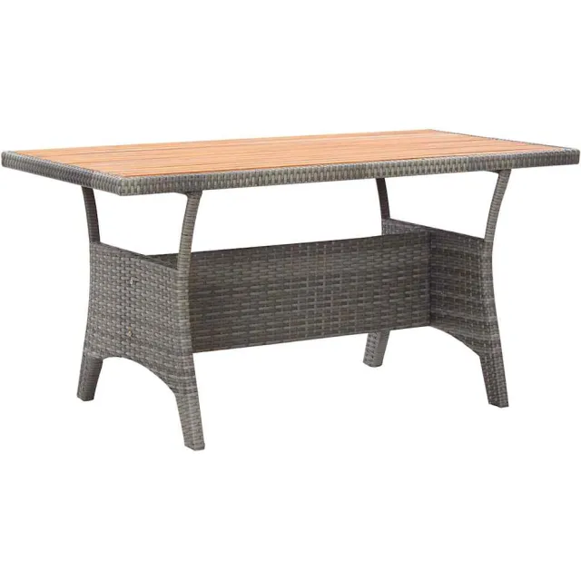 vidaXL Tuintafel 120x70x66 cm massief acaciahout grijs