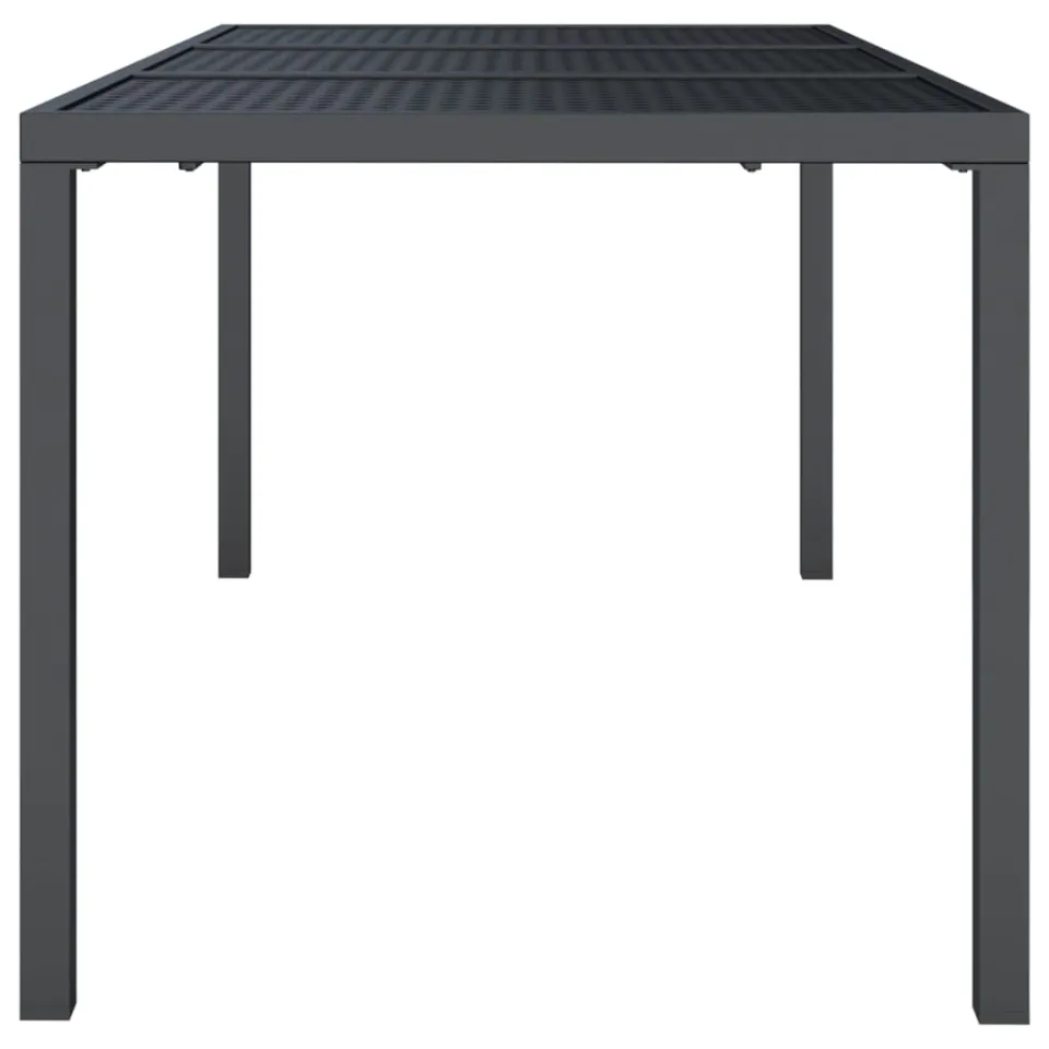 vidaXL Tuintafel 165x80x72 cm staal antracietkleurig, foto 4