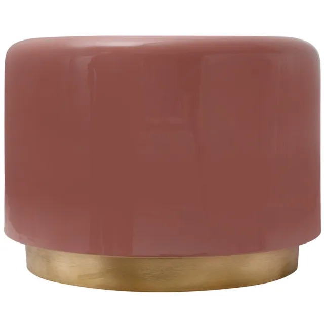 Padiro ronde bijzettafel - Ø 51,5 x 43 cm - Roze - Modern Art deco Glamour - IJzer, Metaal