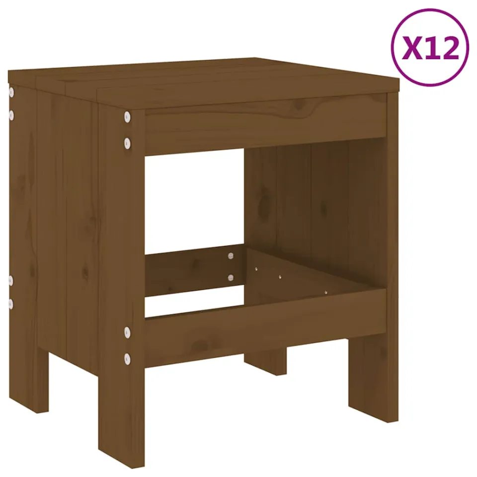vidaXL 13-delige Tuinset massief grenenhout honingbruin bruin, foto 3