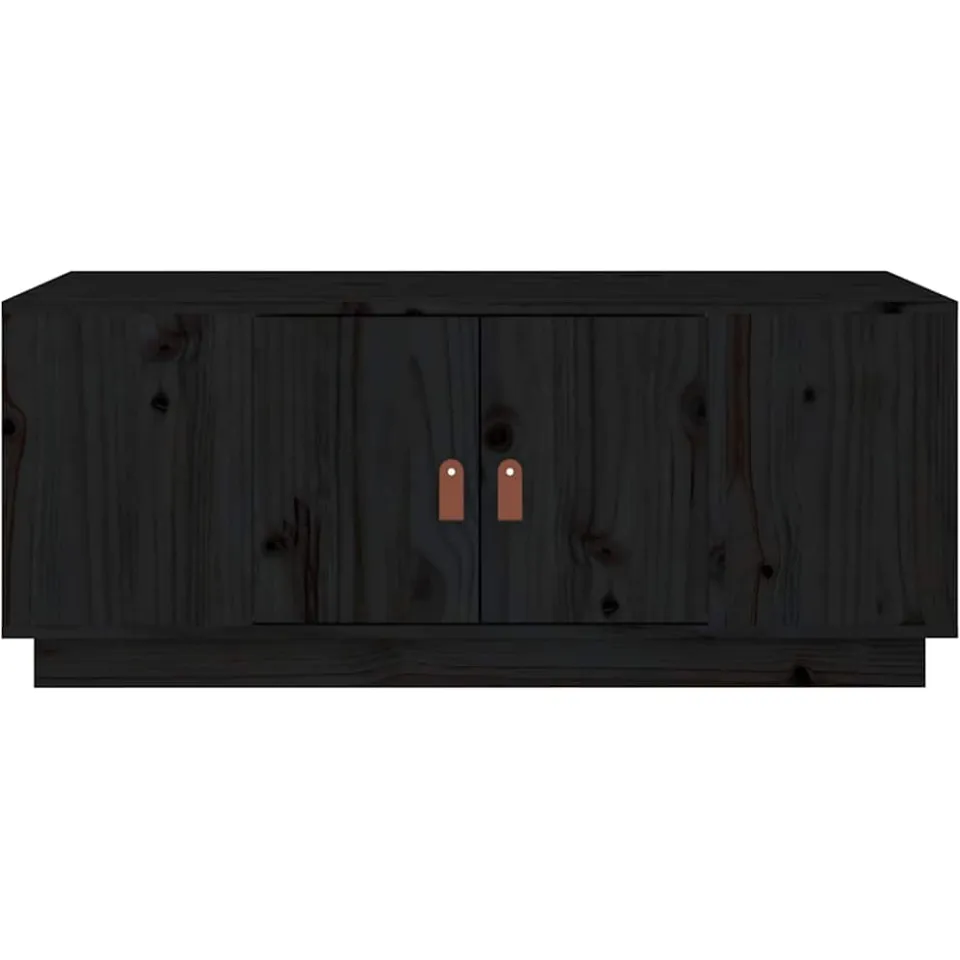 vidaXL Salontafel 100x50x41 cm massief grenenhout zwart, foto 3
