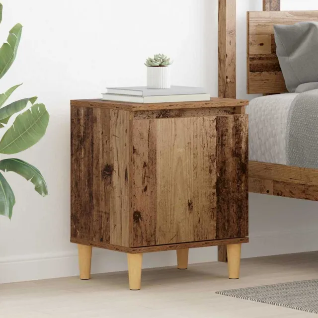 vidaXL Nachtkastje Oudhout 40 x 30 x 50 cm Bewerkt hout Bruin
