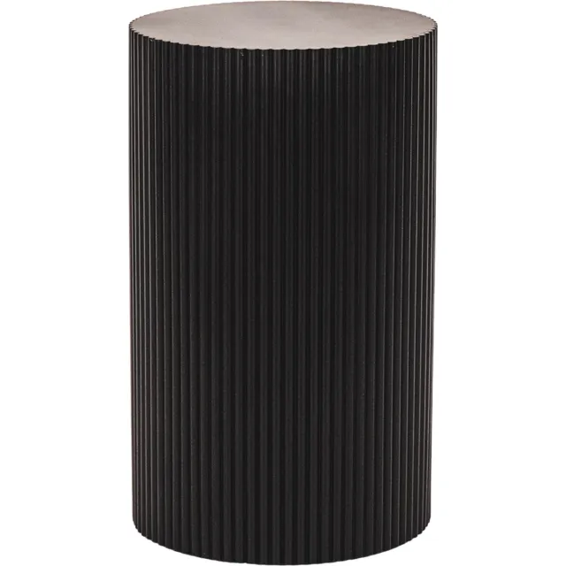 Housevitamin Bijzettafel Rond – Geribbelde Cilinder – MDF – Zwart – 30x54cm