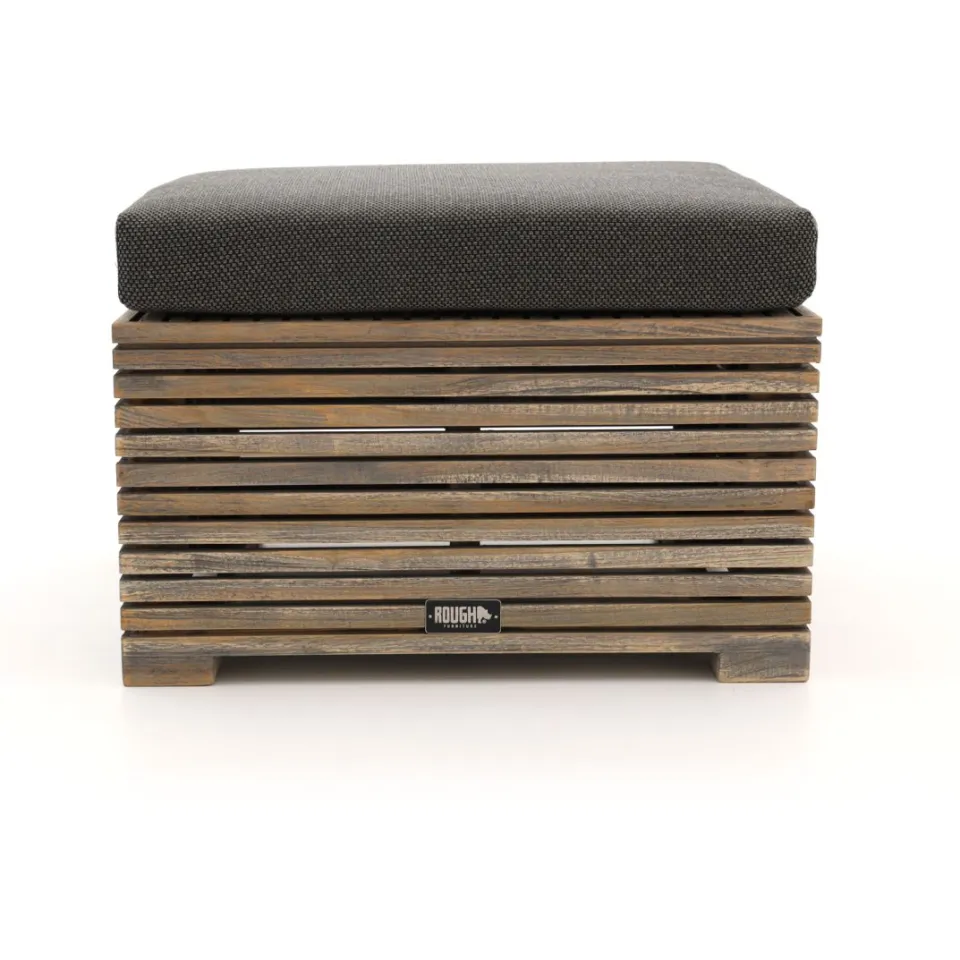 ROUGH Furniture ROUGH-C lounge voetenbank 60x60cm bruin, foto 4