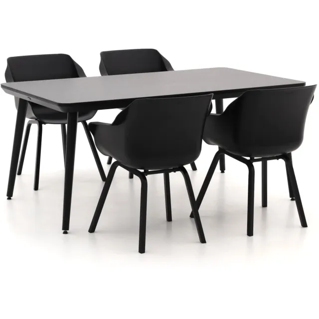 Hartman tuinmeubelen Hartman Sophie Element/Studio 170cm dining tuinset 5-delig Zwart