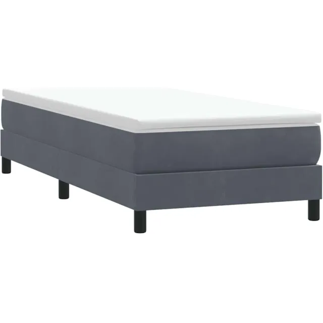 vidaXL Boxspring zonder matras fluweel donkergrijs 90x210 cm