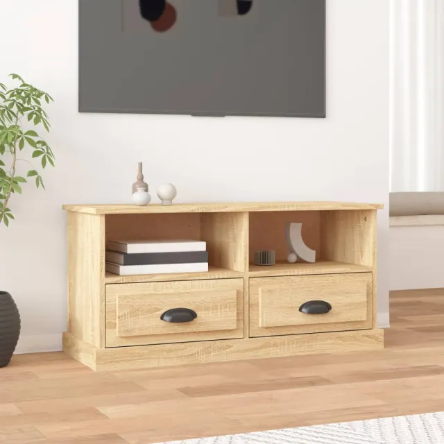 vidaXL Tv-meubel 93x35,5x45 cm bewerkt hout sonoma eikenkleurig, foto 2