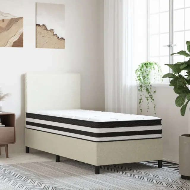 vidaXL Pocketveringmatras middelhard 70x200 cm wit