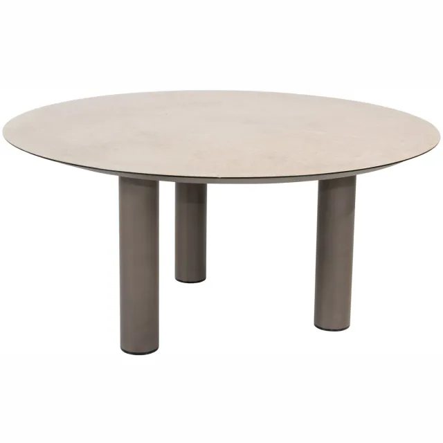 4 Seasons Outdoor Donato dining tuintafel 160xH75 cm met 3 poten printed ceramic terre Taste 4SO bruin / terre