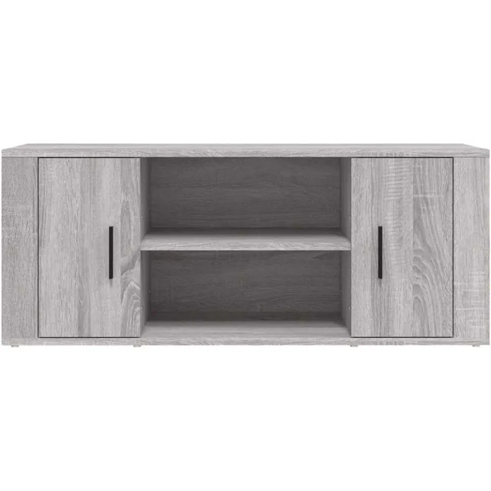 vidaXL Tv-meubel 100x35x40 cm bewerkt hout grijs sonoma eikenkleurig, foto 4