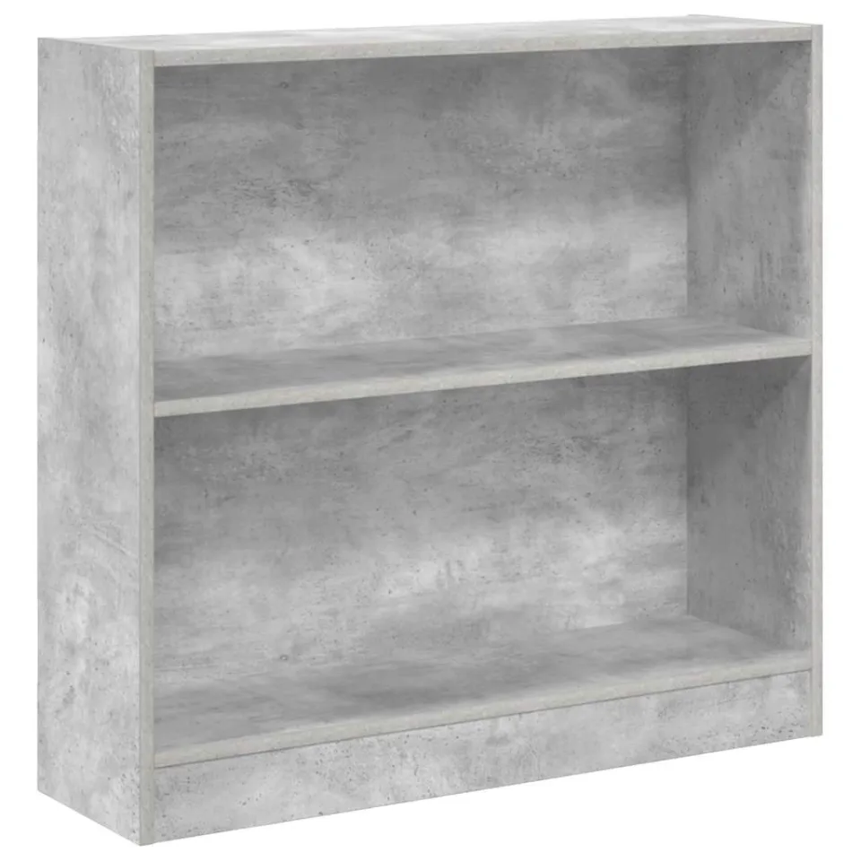 vidaXL Boekenkast 80x24x75 cm bewerkt hout betongrijs grijs, foto 3