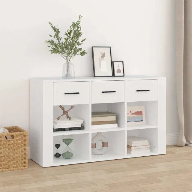 vidaXL Dressoir 100x30x59,5 cm bewerkt hout wit, foto 2
