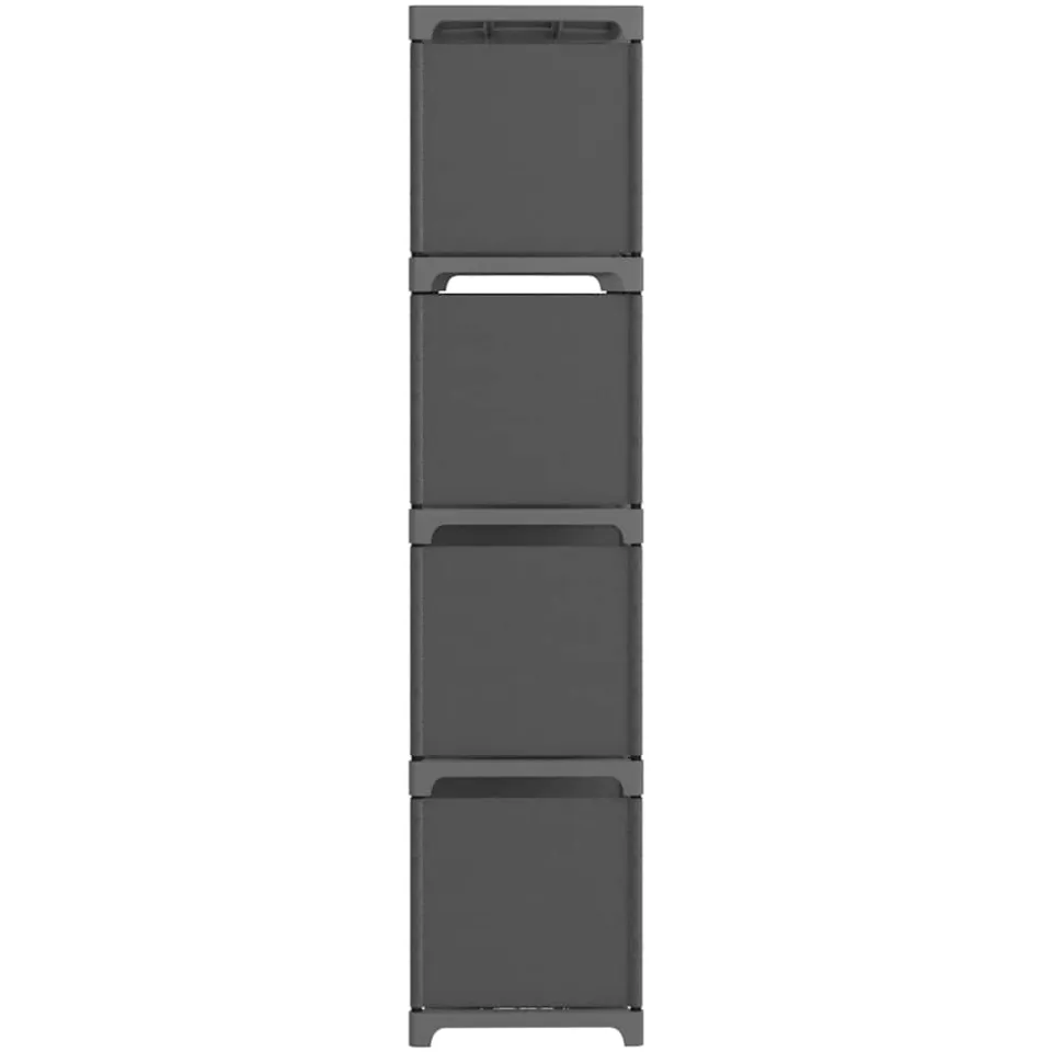 vidaXL Kast met 12 vakken 103x30x141 cm stof grijs, foto 2