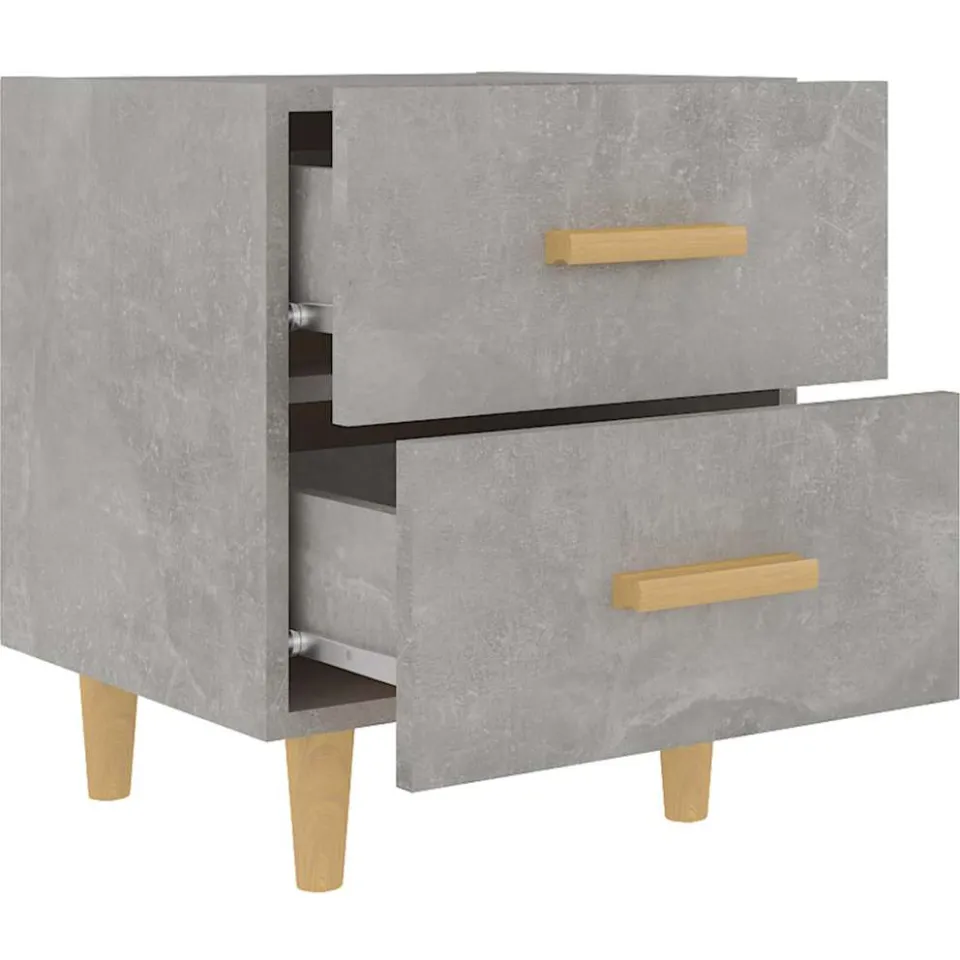 vidaXL Nachtkastjes 2 st 40x35x47,5 cm betongrijs grijs, foto 4