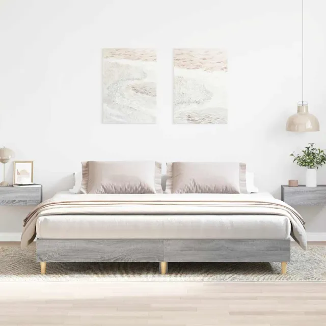 vidaXL Bedframe zonder matras 180x200 cm spaanplaat grijs Sonoma