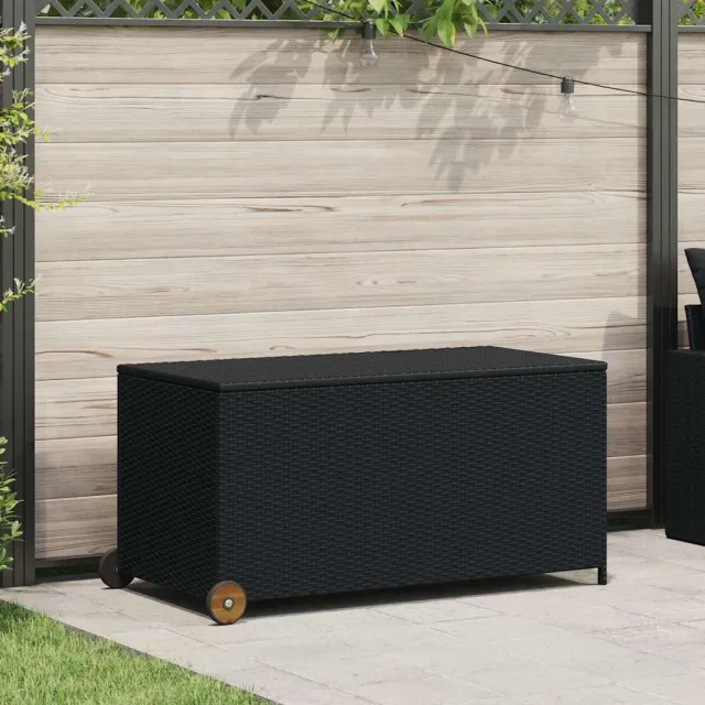 vidaXL Tuinbox 120x65x61 cm poly rattan zwart, foto 2