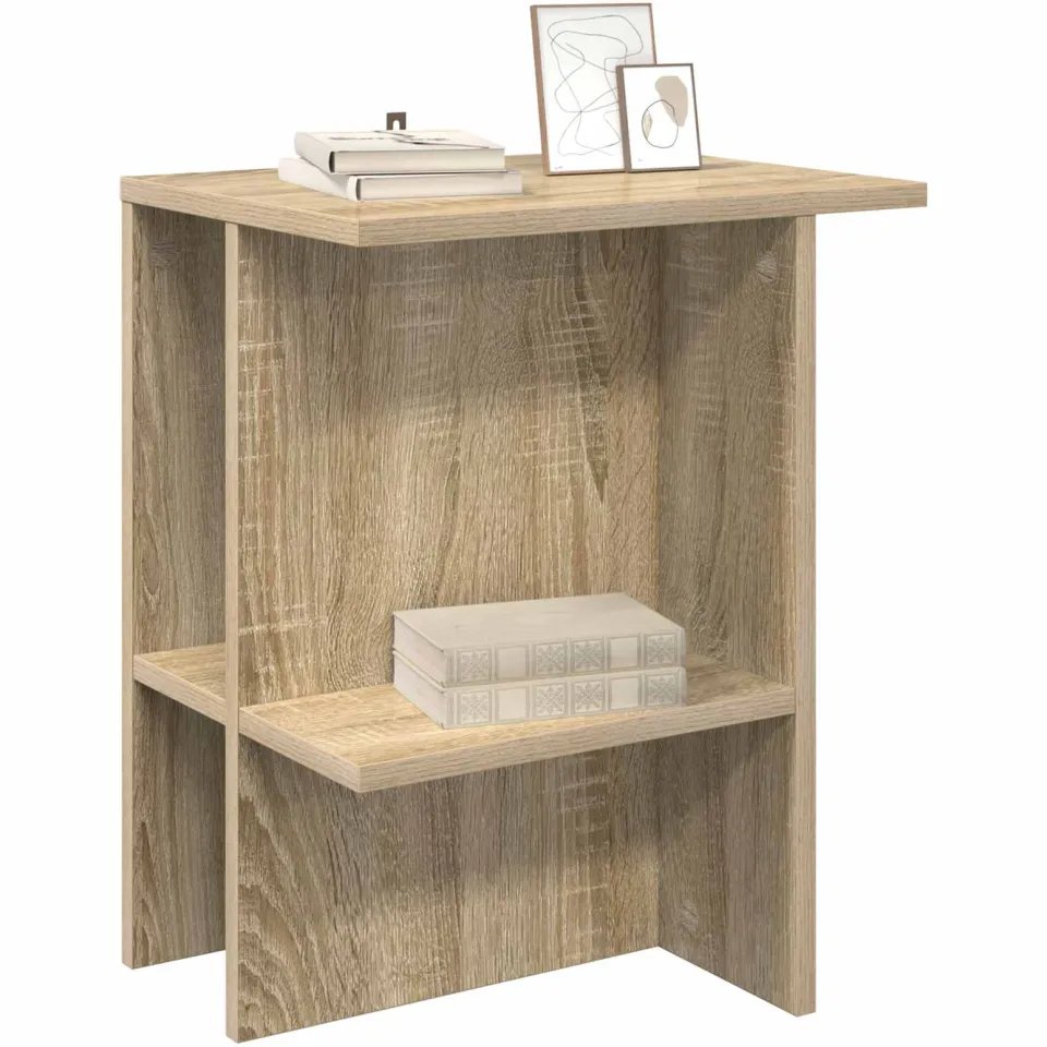 vidaXL Salontafel Sonoma Eiken 40 x 30 x 49 cm Bewerkt hout Bruin