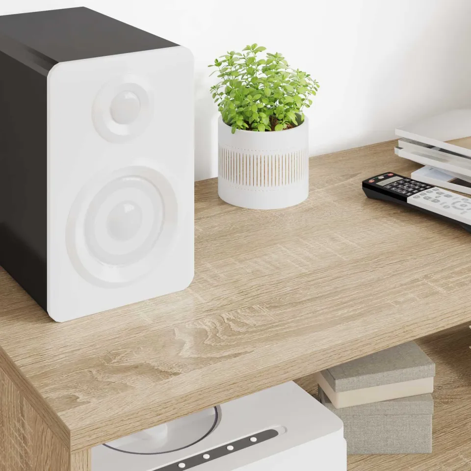 vidaXL TV-kast 100 x 35 x 40 cm Sonoma Eiken Bewerkt hout, foto 4