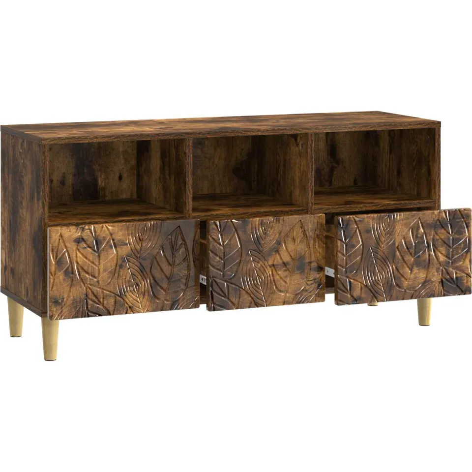 vidaXL TV-kast 102 x 34,5 x 50 cm Gerookt eiken Bewerkt hout, foto 4