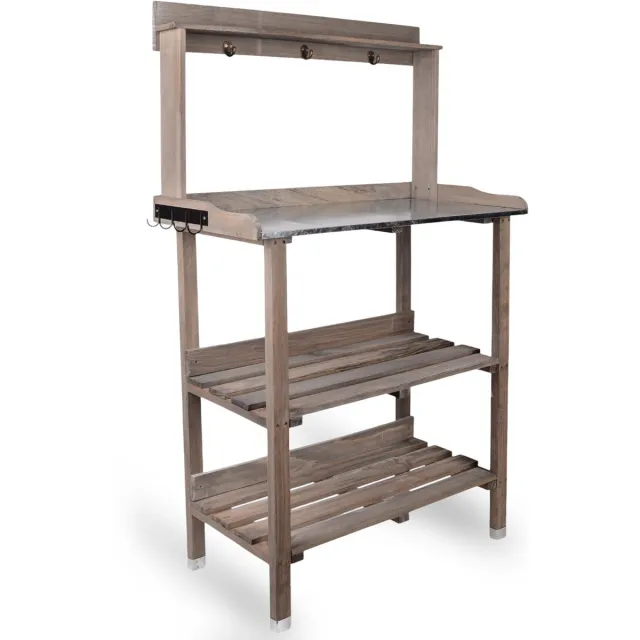 UNUS Oppottafel met verzinkt werkblad 78x36x131 cm grijs