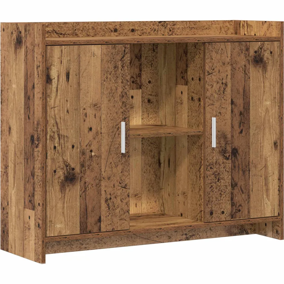 vidaXL Dressoir Old Wood 98,5 x 33 x 80 cm Bewerkt hout bruin, foto 3
