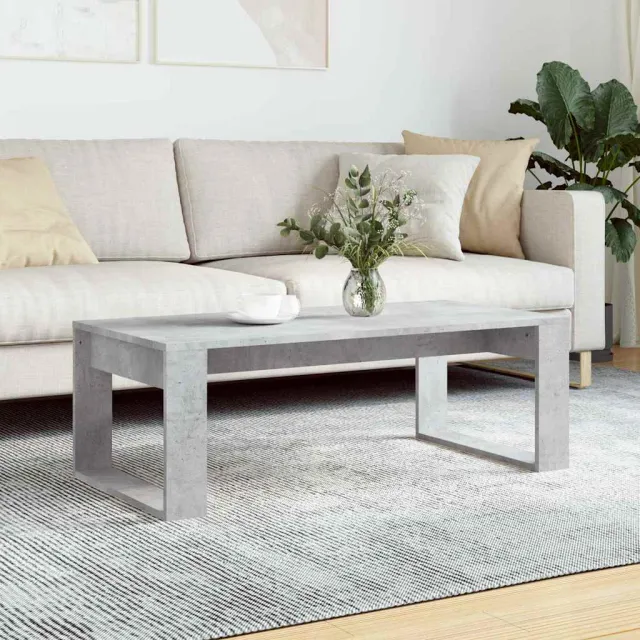 vidaXL Salontafel 102x50x35 cm bewerkt hout betongrijs grijs, foto 2
