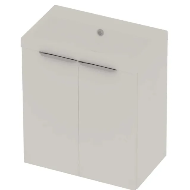 Basic-Line Pretty 36 Badmeubelset Polystone Zonder Kraangat 60x36x70 cm Mat White Mat Wit