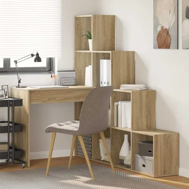 vidaXL Hoekbureau Sonoma Eiken 101,5 x 149,5 x 149,5 cm Bewerkt hout, foto 2