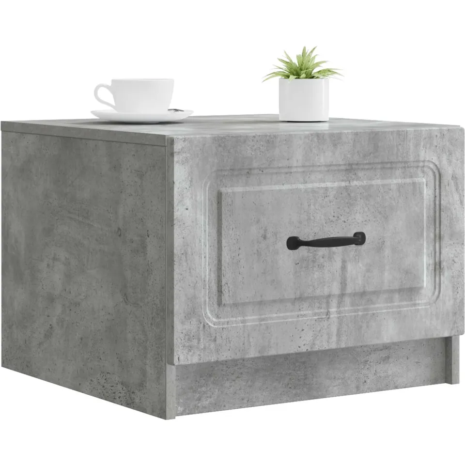 vidaXL Salontafel Betongrijs 49 x 50 x 37 cm Bewerkt hout