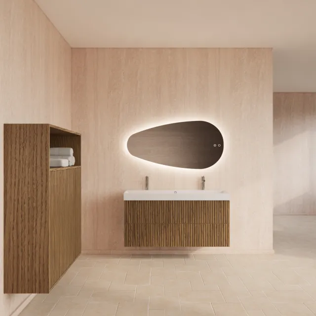 Gliss Design Badmeubelset Gliss Design Hybris Castle Brown Met Wastafel 120 cm