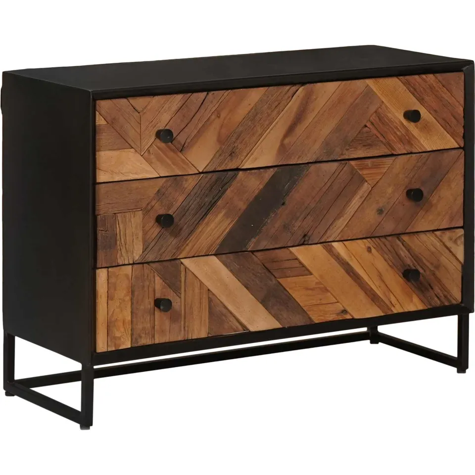 vidaXL Ladenkast met lade 75 x 30 x 54 cm bruin, foto 3