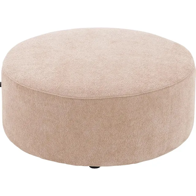 Goossens Poef Arendal - roze - stof - 70 x 30 x 70 stof fijn geweven roze