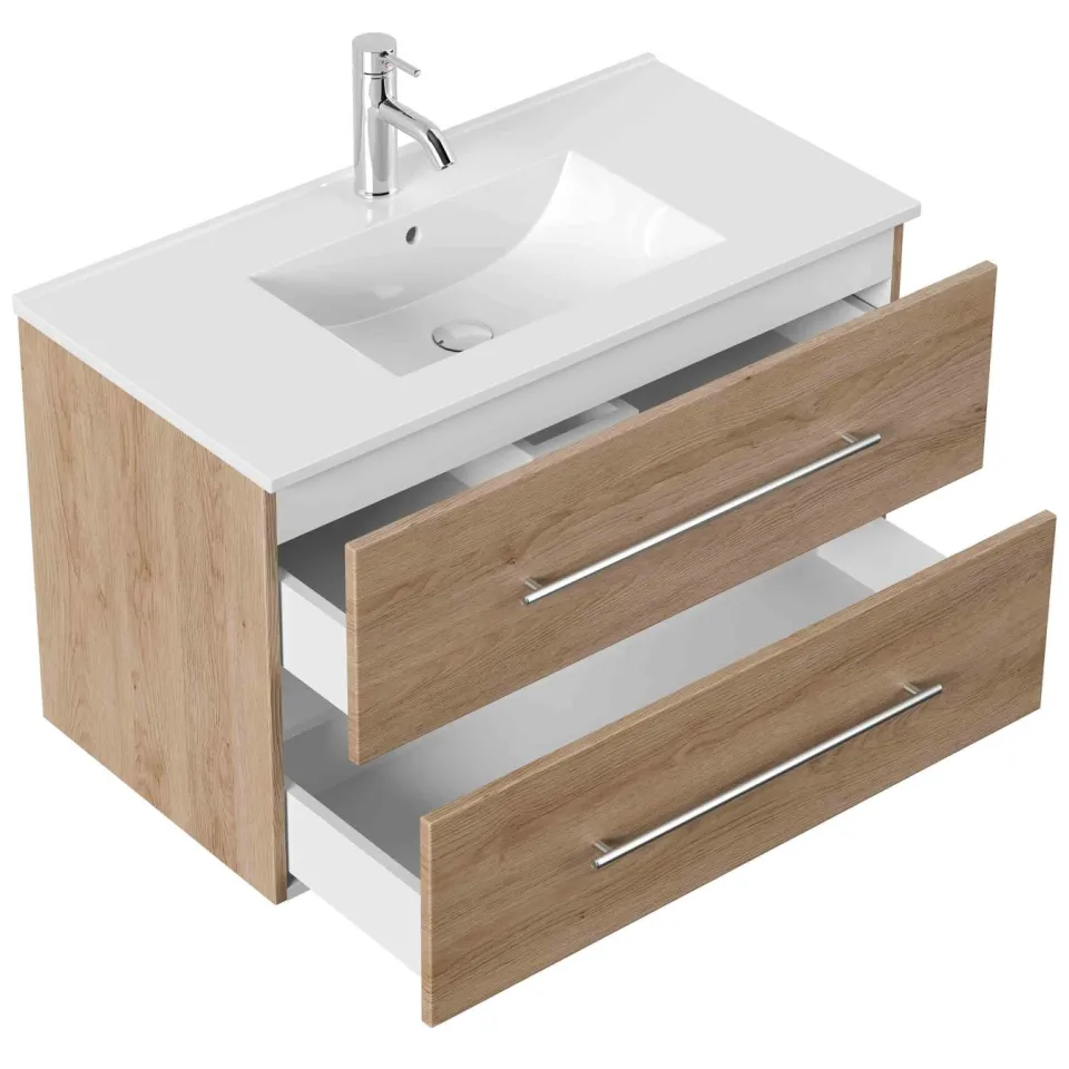 Wastafelkast Odin Eiken 90 cm
