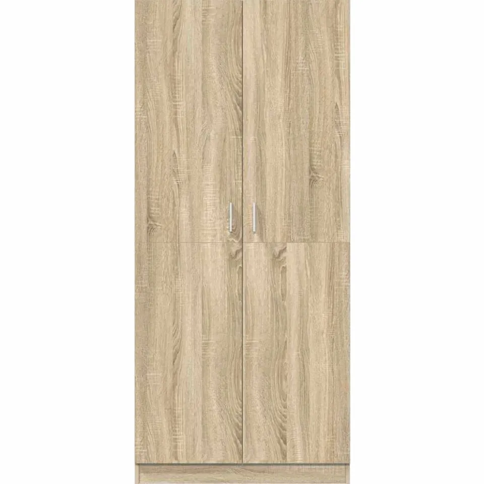 vidaXL Kledingkast 80x52x180 cm bewerkt hout sonoma eikenkleurig, foto 4