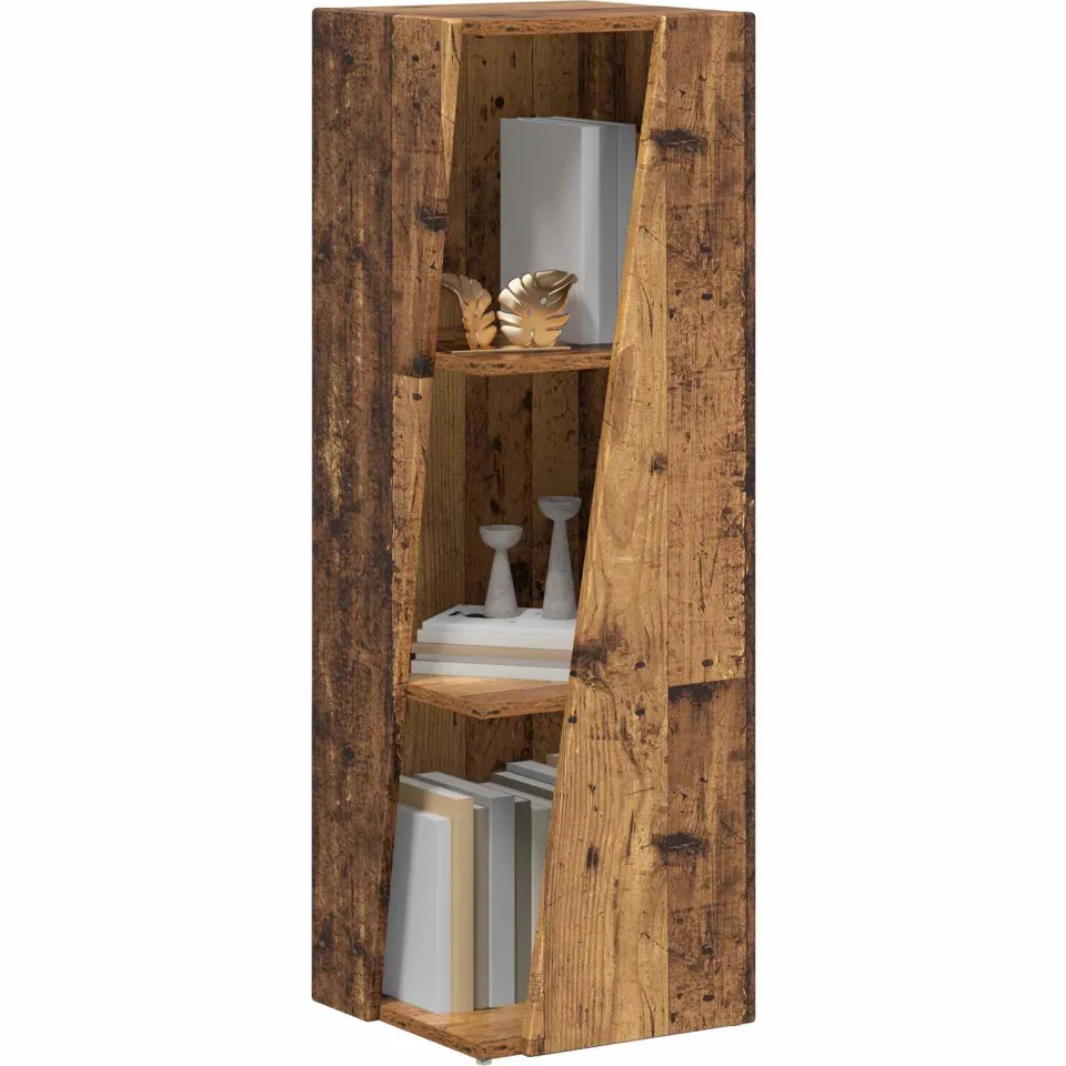 vidaXL Zijplank 33 x 32 x 100,5 cm Bewerkt hout Oudhout Bruin