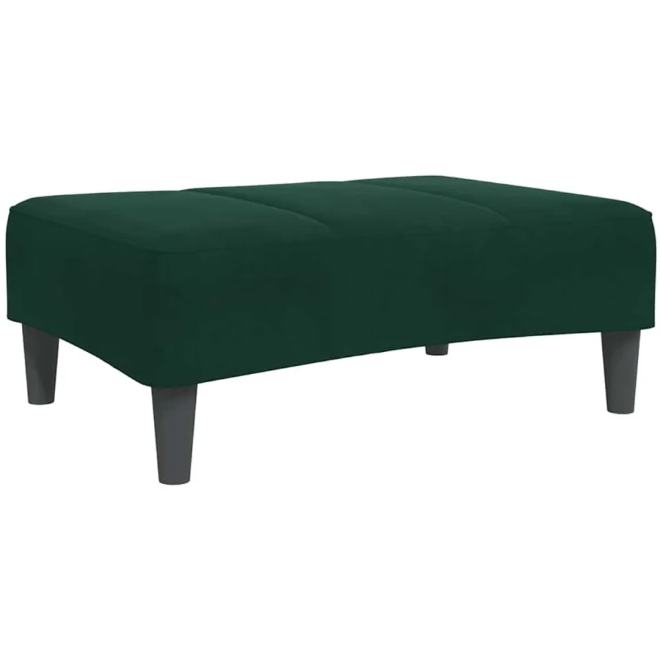 vidaXL Voetenbank 77x55x31 cm fluweel donkergroen groen, foto 2