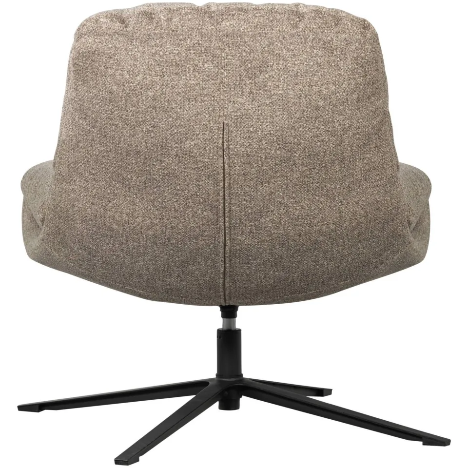 WOOOD Arve Draaifauteuil - Bedrukte Stof - Naturel Melange - 86x82x87, foto 4