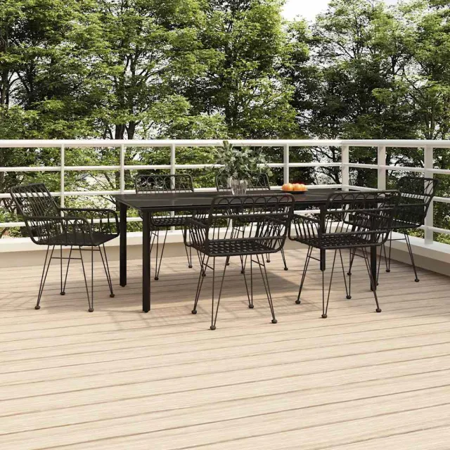vidaXL 7-delige Tuinset poly rattan zwart, foto 2