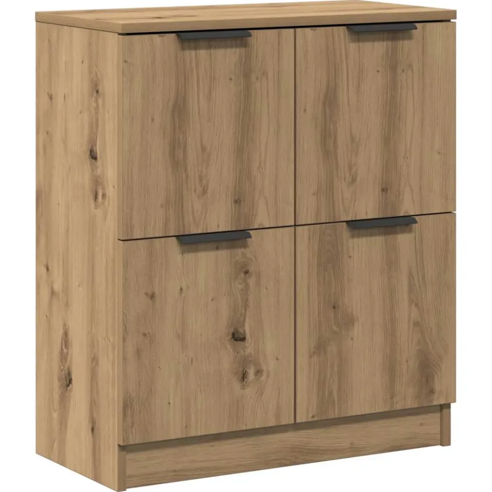 vidaXL Dressoir 60x30x70 cm bewerkt hout artisan eikenkleurig, foto 3
