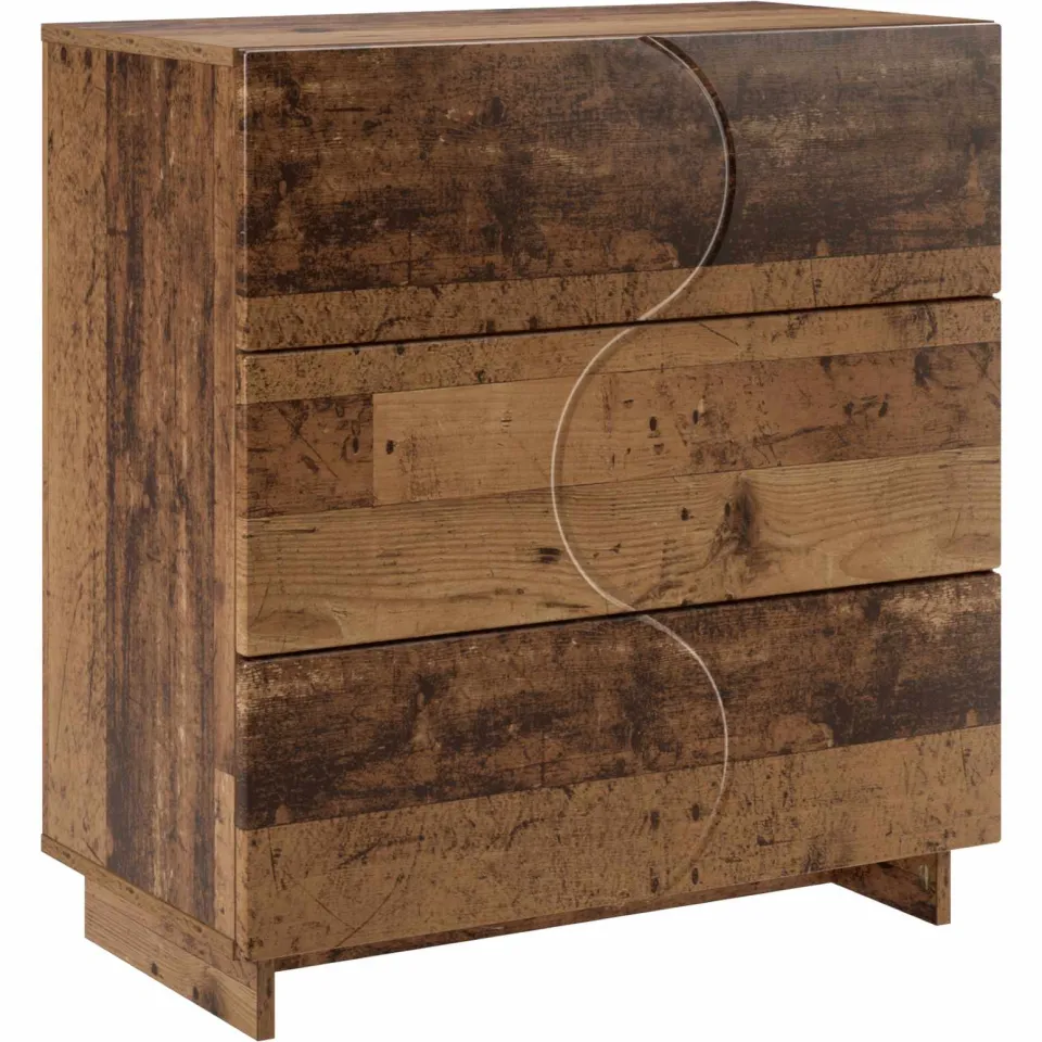 vidaXL Dressoir Oud hout 70 x 38 x 75 cm Bewerkt hout bruin, foto 3