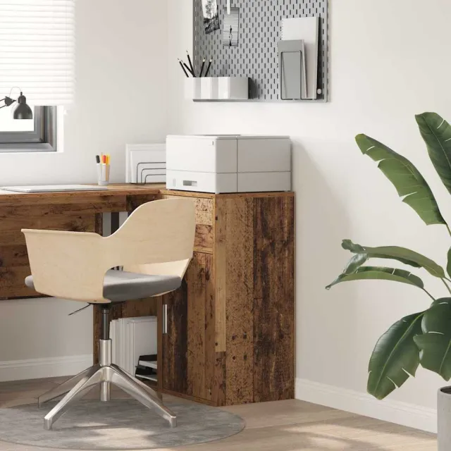 vidaXL Dressoir met lade Oudhout 38 x 34 x 75 cm Bruin