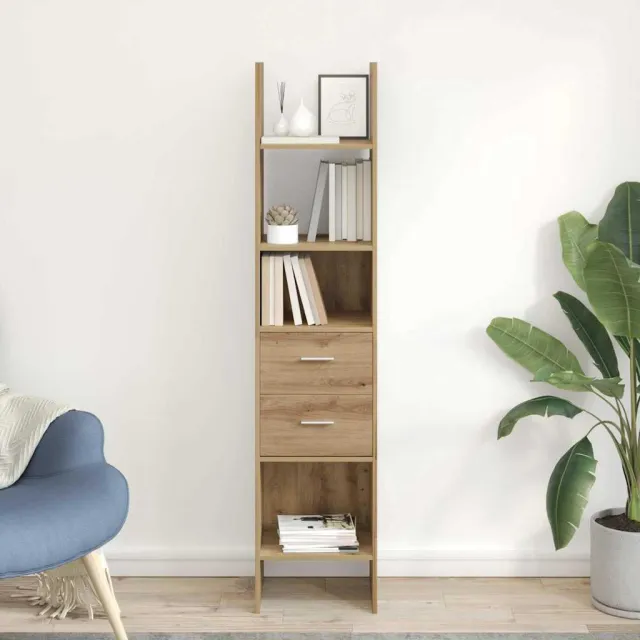 vidaXL Boekenkast 2-laags 40 x 35 x 180 cm Bewerkt hout Bruin