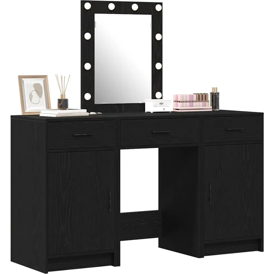 vidaXL Plafondtafel Zwart 50 x 41 x 135 cm Bewerkt hout