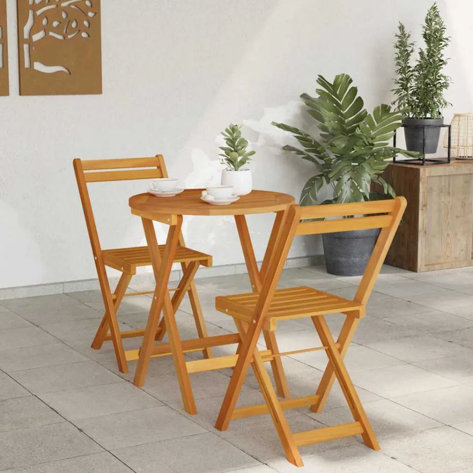vidaXL Tuin eettafelset 3 st Olie naturel Massief Acaciahout, foto 4