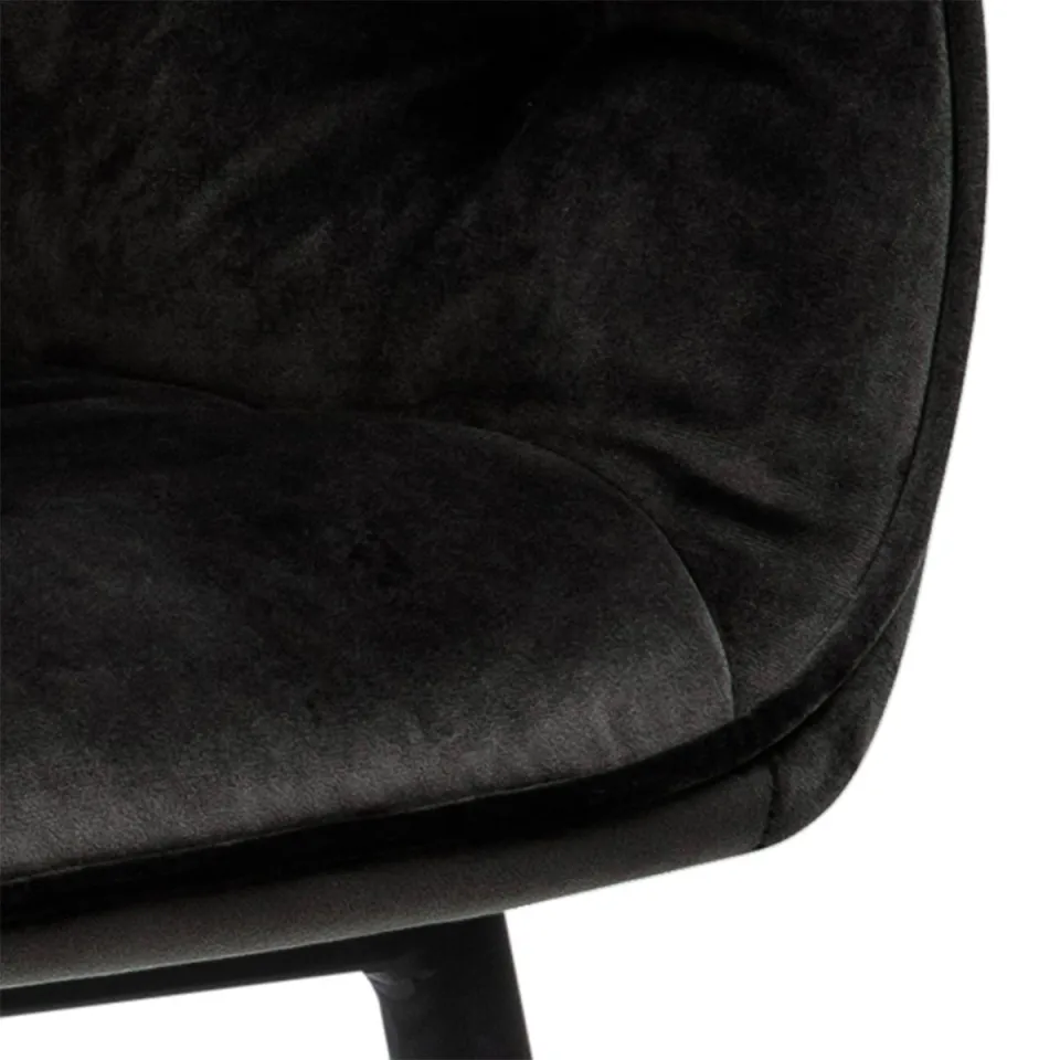 Lisomme Arian velvet eetkamerstoel antraciet, foto 4
