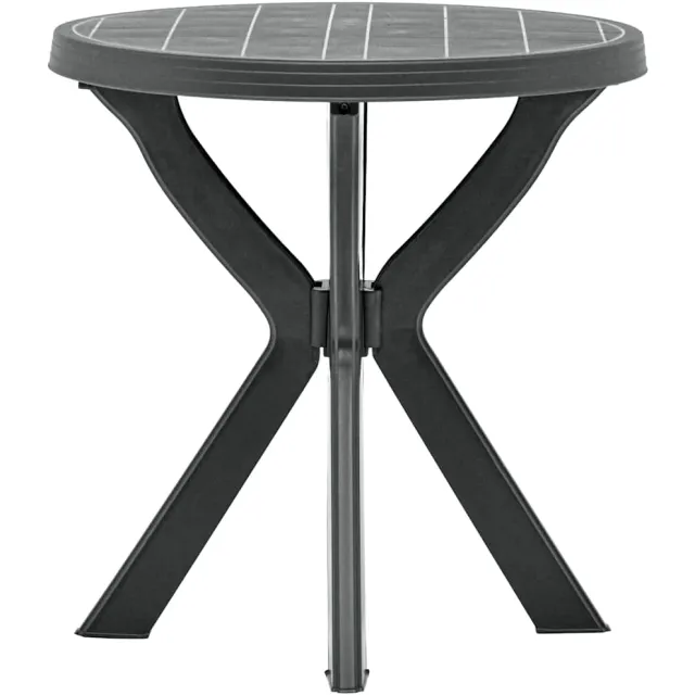vidaXL Bistrotafel Ø70 cm kunststof antraciet Anthraciet