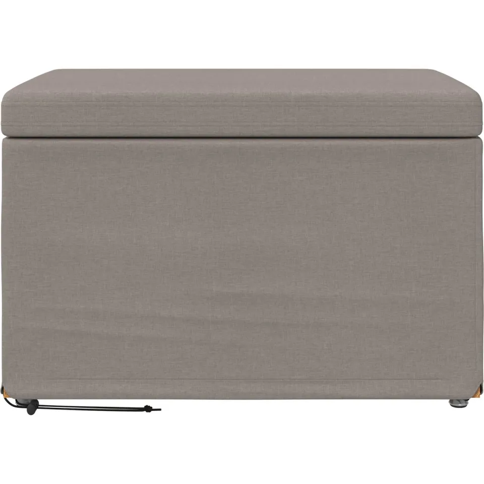 vidaXL Kruk Taupe 61 x 41 x 40 cm Stof en Geëngineerd Hout, foto 4