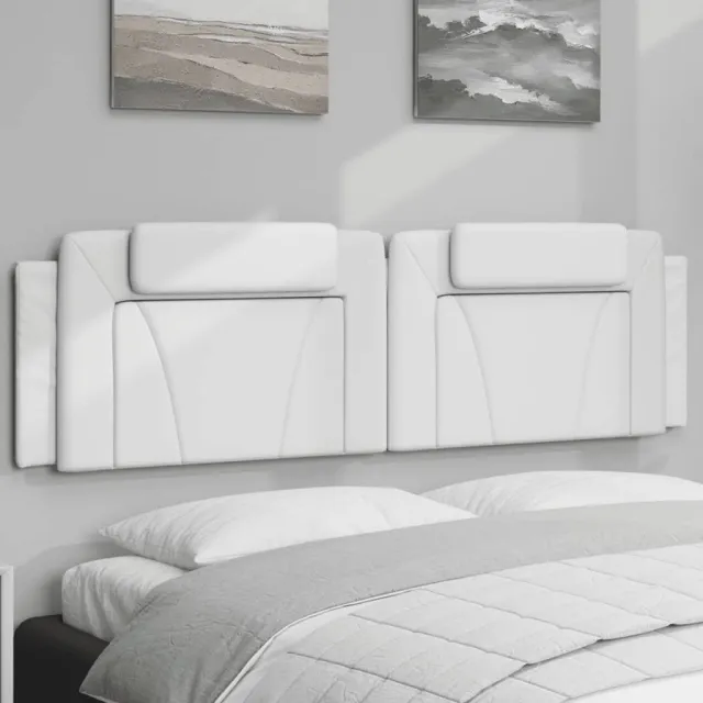 vidaXL Hoofdbordkussen "Viana" 183 cm kunstleer wit