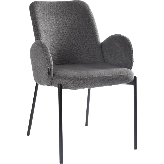ExitoDesign GUSTO - Eetkamerstoel - Ciemny Szary - Tapijt - Ergonomisch Ontwerp Ciemny Grijs;Zwart